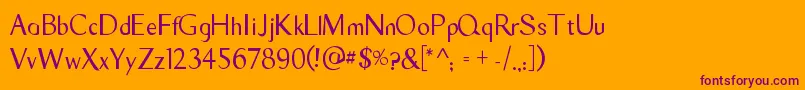 TyroSans Font – Purple Fonts on Orange Background