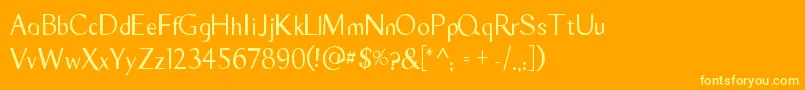 TyroSans Font – Yellow Fonts on Orange Background