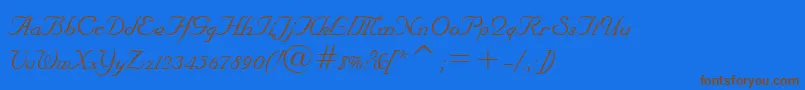 NuptialBt Font – Brown Fonts on Blue Background