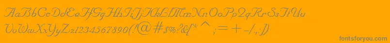 NuptialBt Font – Gray Fonts on Orange Background