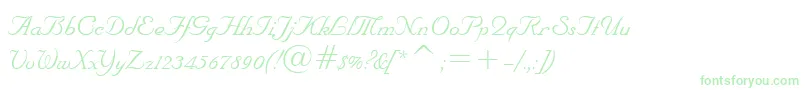 NuptialBt Font – Green Fonts on White Background