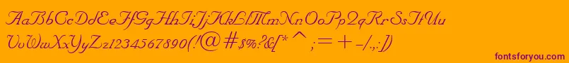 NuptialBt Font – Purple Fonts on Orange Background