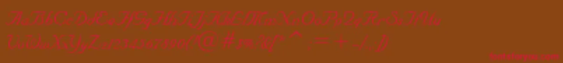 NuptialBt Font – Red Fonts on Brown Background
