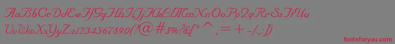 NuptialBt Font – Red Fonts on Gray Background