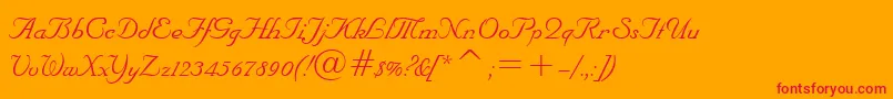 NuptialBt-Schriftart – Rote Schriften auf orangefarbenem Hintergrund