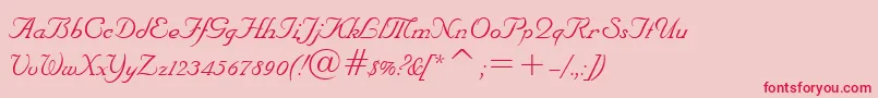 NuptialBt Font – Red Fonts on Pink Background