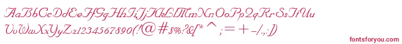 NuptialBt Font – Red Fonts on White Background