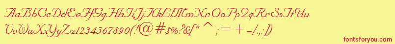 NuptialBt Font – Red Fonts on Yellow Background