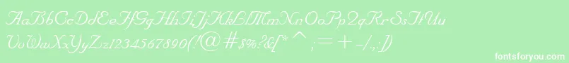 フォントNuptialBt – 緑の背景に白い文字