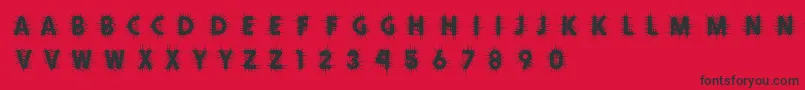 Thorn Font – Black Fonts on Red Background