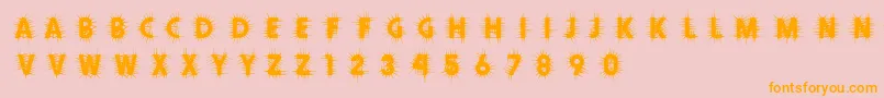 Thorn Font – Orange Fonts on Pink Background