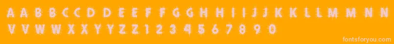 Thorn Font – Pink Fonts on Orange Background