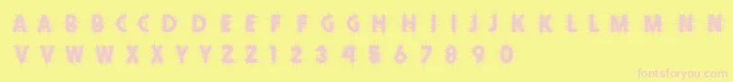 Thorn Font – Pink Fonts on Yellow Background