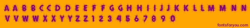 Thorn Font – Purple Fonts on Orange Background