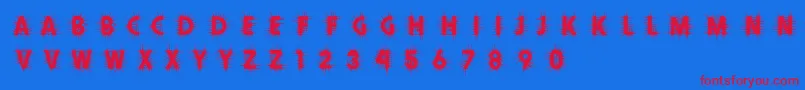 Thorn Font – Red Fonts on Blue Background