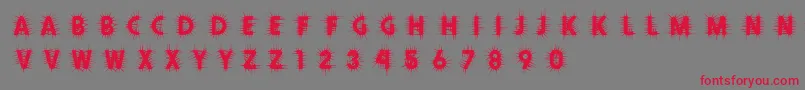 Thorn Font – Red Fonts on Gray Background