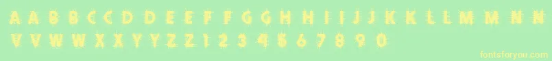 Thorn Font – Yellow Fonts on Green Background