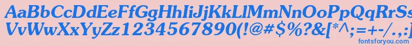 AgpresquirecBolditalic Font – Blue Fonts on Pink Background