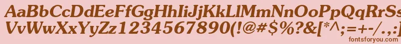 AgpresquirecBolditalic Font – Brown Fonts on Pink Background