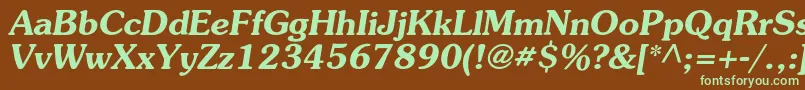 AgpresquirecBolditalic Font – Green Fonts on Brown Background