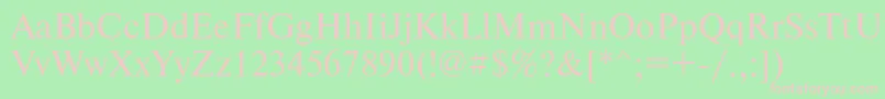 Newtonwinctt Font – Pink Fonts on Green Background