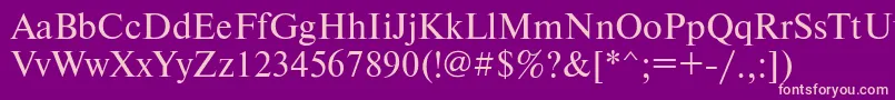 Newtonwinctt Font – Pink Fonts on Purple Background