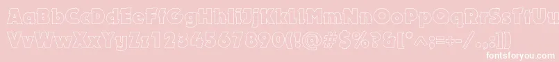 Dynaroutlinec Font – White Fonts on Pink Background