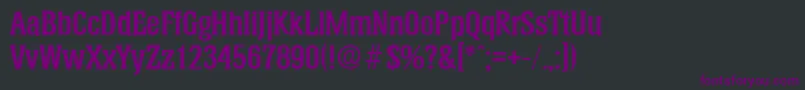 Шрифт HeliumSerialBoldDb – фиолетовые шрифты на чёрном фоне