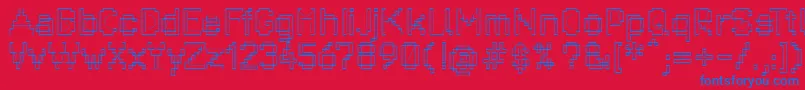 Mkpixelproject Font – Blue Fonts on Red Background