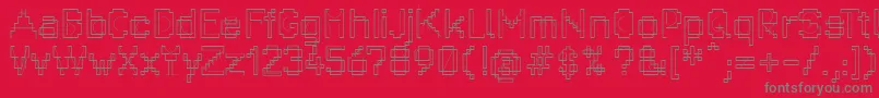 Mkpixelproject Font – Gray Fonts on Red Background