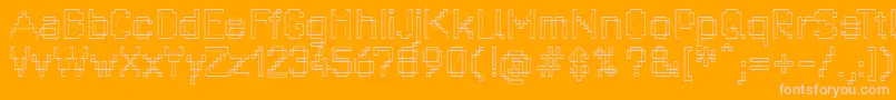 Mkpixelproject Font – Pink Fonts on Orange Background