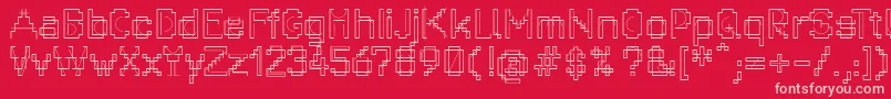 Mkpixelproject Font – Pink Fonts on Red Background