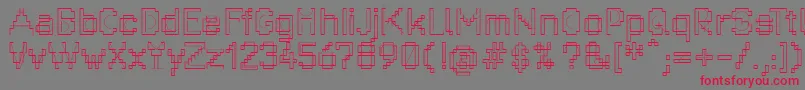 Mkpixelproject Font – Red Fonts on Gray Background