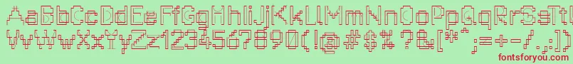 Mkpixelproject Font – Red Fonts on Green Background