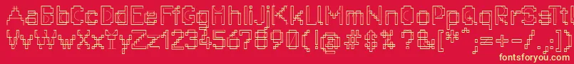 Mkpixelproject Font – Yellow Fonts on Red Background