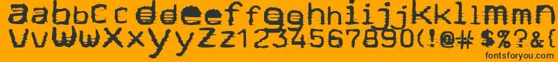 Шрифт Stock – чёрные шрифты на оранжевом фоне