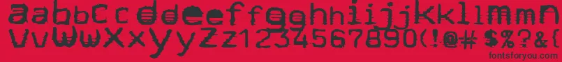 Stock Font – Black Fonts on Red Background