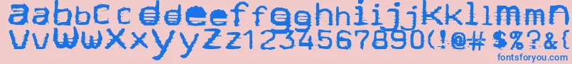 フォントStock – ピンクの背景に青い文字