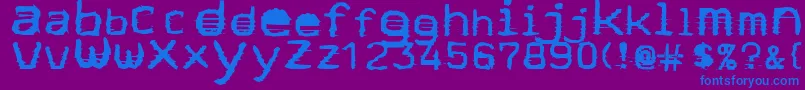 Stock-fontti – siniset fontit violetilla taustalla