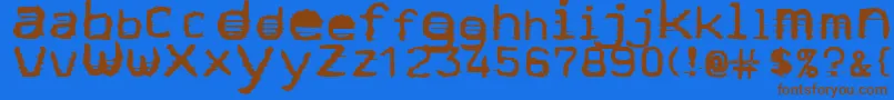 Stock-fontti – ruskeat fontit sinisellä taustalla