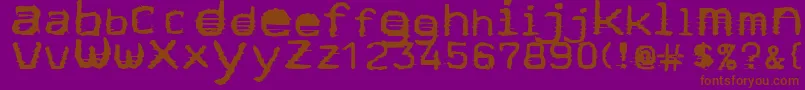 Stock-fontti – ruskeat fontit violetilla taustalla