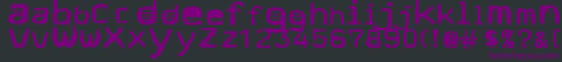 Stock-fontti – violetit fontit mustalla taustalla