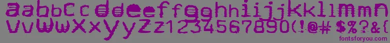 Stock-fontti – violetit fontit harmaalla taustalla