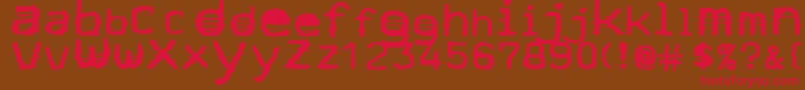 Stock Font – Red Fonts on Brown Background