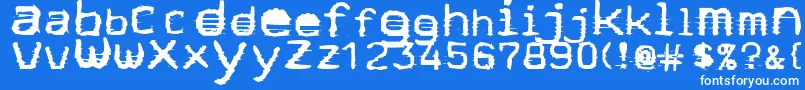 Шрифт Stock – белые шрифты на синем фоне