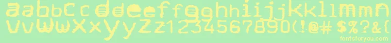 Stock Font – Yellow Fonts on Green Background