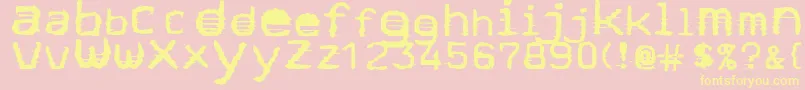 Stock-fontti – keltaiset fontit vaaleanpunaisella taustalla