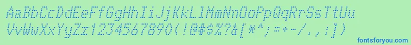 TelidonItalic Font – Blue Fonts on Green Background