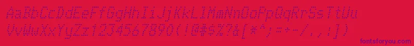 TelidonItalic Font – Purple Fonts on Red Background