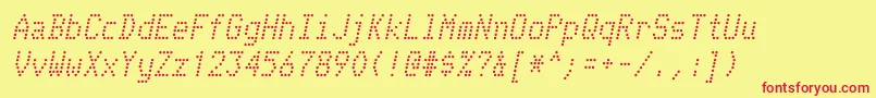 Шрифт TelidonItalic – красные шрифты на жёлтом фоне